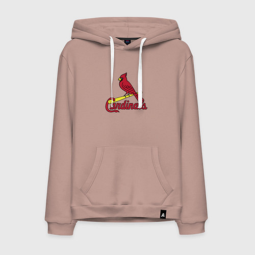 Мужская толстовка-худи St Louis Cardinals - baseball team / Пыльно-розовый – фото 1