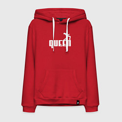 Толстовка-худи хлопковая мужская Queen Куин, цвет: красный