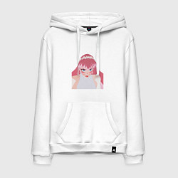 Толстовка-худи хлопковая мужская Красавица и Дракон: Белль не в восторге, цвет: белый