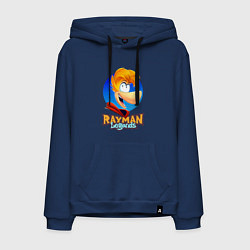 Толстовка-худи хлопковая мужская Веселый Rayman, цвет: тёмно-синий