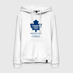 Толстовка-худи хлопковая мужская Toronto Maple Leafs are coming Торонто Мейпл Лифс, цвет: белый