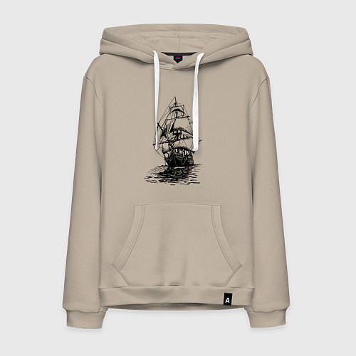 Мужская толстовка-худи Pacific ocean Frigate / Миндальный – фото 1