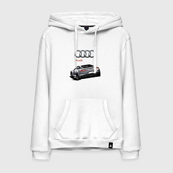 Толстовка-худи хлопковая мужская Audi Prestige Concept, цвет: белый