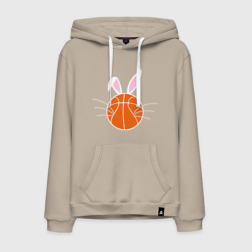 Мужская толстовка-худи Basketball Bunny / Миндальный – фото 1