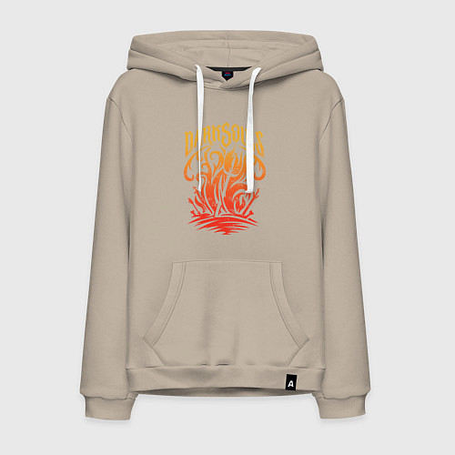 Мужская толстовка-худи Одухотворенное Пламя / Миндальный – фото 1