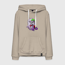 Толстовка-худи хлопковая мужская Five Nights at Freddys Security Breach - Волчица Р, цвет: миндальный