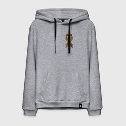 Толстовка-худи хлопковая мужская Георгиевская лента 9 мая, цвет: меланж