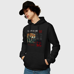 Толстовка-худи хлопковая мужская Мы все мертвы - All of us are dead netflix, цвет: черный — фото 2