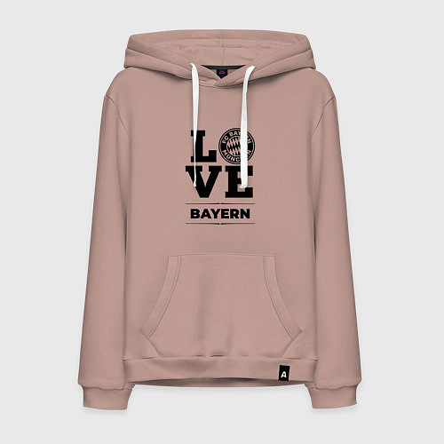 Мужская толстовка-худи Bayern Love Классика / Пыльно-розовый – фото 1