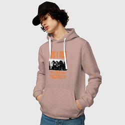 Толстовка-худи хлопковая мужская GUNS-N-ROSES АФИША, цвет: пыльно-розовый — фото 2