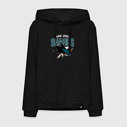 Толстовка-худи хлопковая мужская SAN JOSE SHARKS NHL, цвет: черный