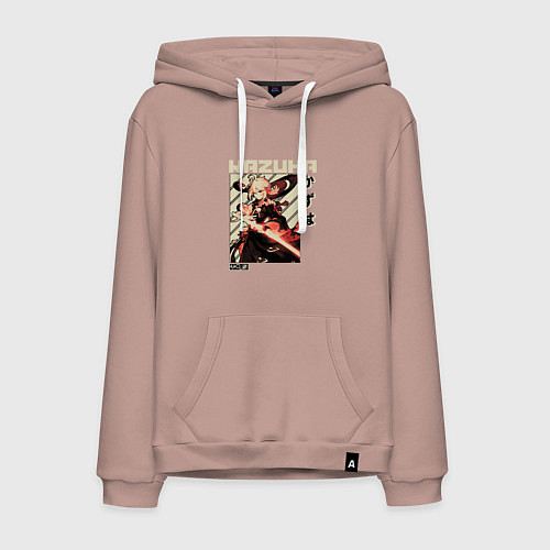 Мужская толстовка-худи Kazuha геншин / Пыльно-розовый – фото 1