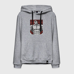 Толстовка-худи хлопковая мужская Джек Хаммер, цвет: меланж