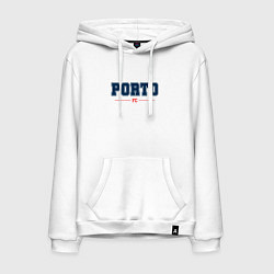 Толстовка-худи хлопковая мужская Porto FC Classic, цвет: белый
