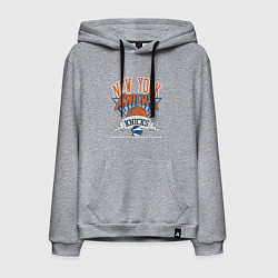 Толстовка-худи хлопковая мужская NEW YORK KNIKS NBA, цвет: меланж