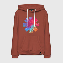Толстовка-худи хлопковая мужская RHCP Color, цвет: кирпичный
