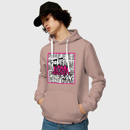 Мужская толстовка-худи Arson j-hope BTS / Пыльно-розовый – фото 3