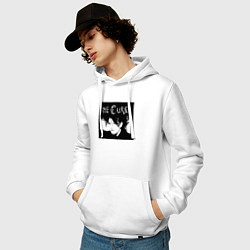 Толстовка-худи хлопковая мужская The Cure Роберт Смит, цвет: белый — фото 2