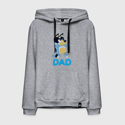 Толстовка-худи хлопковая мужская Doggy Dad, цвет: меланж