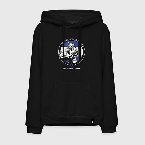 Мужская толстовка-худи Krav-maga emblem tiger / Черный – фото 1