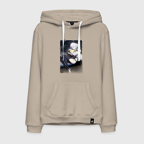 Мужская толстовка-худи Люси вспоминает Дэвида / Миндальный – фото 1