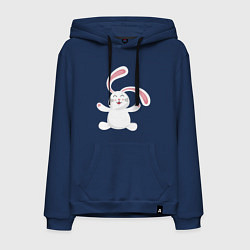 Толстовка-худи хлопковая мужская Happy Rabbit, цвет: тёмно-синий