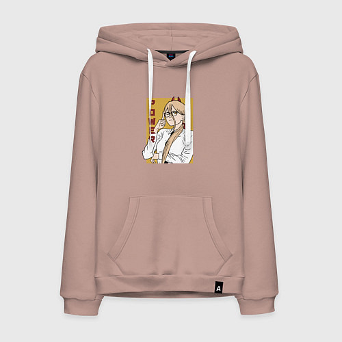 Мужская толстовка-худи Милая Пауэр / Пыльно-розовый – фото 1