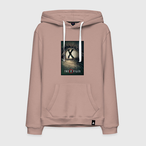 Мужская толстовка-худи X - Files poster / Пыльно-розовый – фото 1