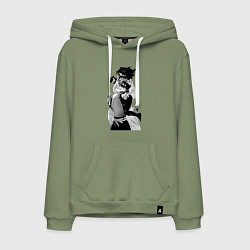Толстовка-худи хлопковая мужская Джотаро и платиновая звезда, цвет: авокадо