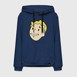 Толстовка-худи хлопковая мужская Vault boy head, цвет: тёмно-синий