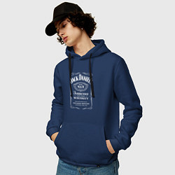 Толстовка-худи хлопковая мужская Jack Daniels, цвет: тёмно-синий — фото 2