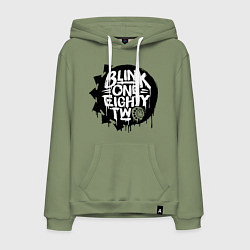 Толстовка-худи хлопковая мужская Blink one eighty two, цвет: авокадо