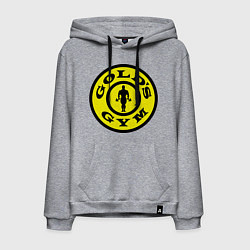 Толстовка-худи хлопковая мужская Golds GYM, цвет: меланж