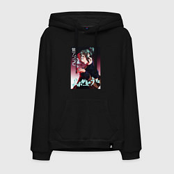 Толстовка-худи хлопковая мужская Anko Uguisu, цвет: черный