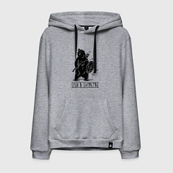 Толстовка-худи хлопковая мужская Сила в единстве, цвет: меланж