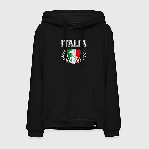 Мужская толстовка-худи Italy map / Черный – фото 1
