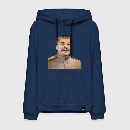 Мужская толстовка-худи Товарищ Сталин бюст / Тёмно-синий – фото 1