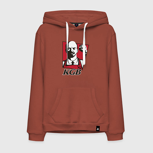 Мужская толстовка-худи KGB Lenin / Кирпичный – фото 1