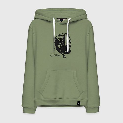 Мужская толстовка-худи Karl Marx / Авокадо – фото 1