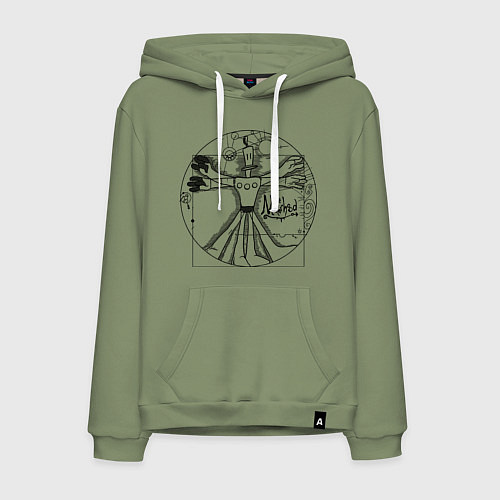 Мужская толстовка-худи Витрувианский Неверь в худо / Авокадо – фото 1