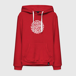 Толстовка-худи хлопковая мужская Победа коммунизма неизбежна, цвет: красный