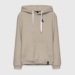 Толстовка-худи хлопковая мужская Завоеватель задумался, цвет: миндальный