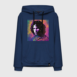 Толстовка-худи хлопковая мужская Jim Morrison few color digital Art, цвет: тёмно-синий