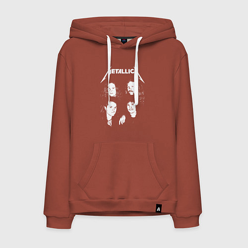 Мужская толстовка-худи Metallica band / Кирпичный – фото 1