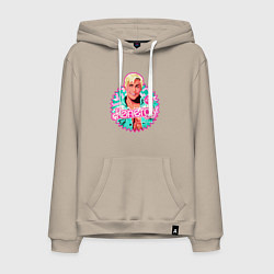 Толстовка-худи хлопковая мужская Кен Барби, цвет: миндальный