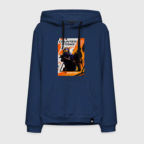 Мужская толстовка-худи КС 2 Азимов / Тёмно-синий – фото 1