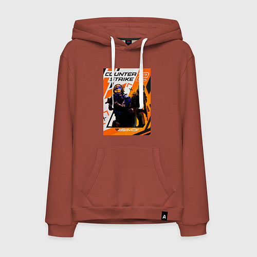 Мужская толстовка-худи КС 2 Азимов / Кирпичный – фото 1