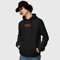 Толстовка-худи хлопковая мужская Counter strike 2 orange logo, цвет: черный — фото 2
