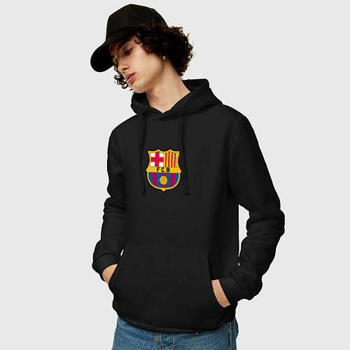Мужская толстовка-худи Barcelona fc sport / Черный – фото 3