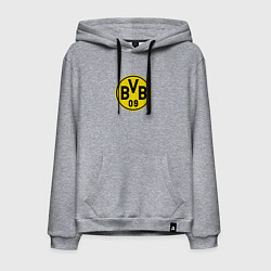 Толстовка-худи хлопковая мужская Borussia fc sport, цвет: меланж